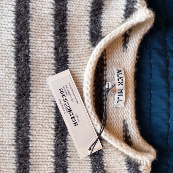 NWT Alex Mill Jamie Striped wool/mohair sweater S - Picture 2 of 4